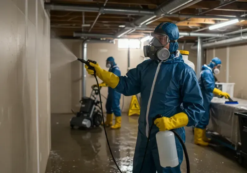 Basement Sanitization and Antimicrobial Treatment process in Tazewell, VA